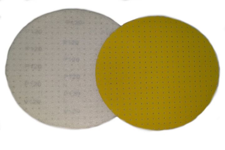 Yellow velcro disc multiperforated 400MM
