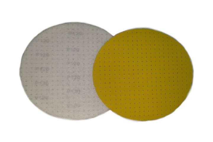 Yellow velcro disc multiperforated